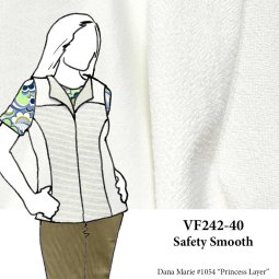 VF242-40 Safety Smooth - White Sweatshirt Weight French Terry Knit Fabric