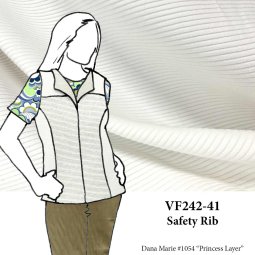 VF242-41 Safety Rib - White Sweatshirt Weight Rib Knit Fabric