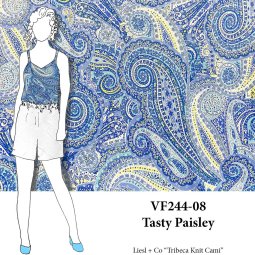 VF244-08 Tasty Paisley - Extra-Wide Cotton Rayon Jersey Fabric