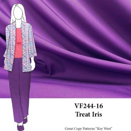VF244-16 Treat Iris - Purple Poly-Cotton Broadcloth Fabric