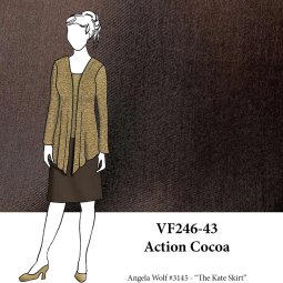 VF246-43 Action Cocoa - Dark Brown Felix Stretch-woven Gabardine Suiting Fabric