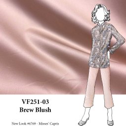 VF251-03 Brew Blush - Pale Pink Cotton Sateen Fabric