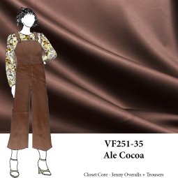 VF251-35 Ale Cocoa - Rich Chocolate Cotton Sateen Fabric