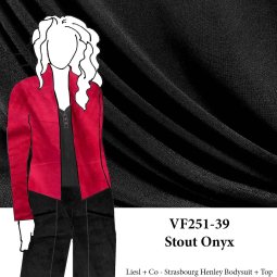 VF251-39 Stout Onyx - Black Lightweight Korean Knit Fabric