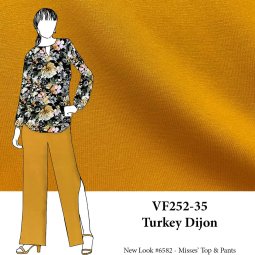 VF252-35 Turkey Dijon - Mustard Gold Classic Ponte Knit Fabric