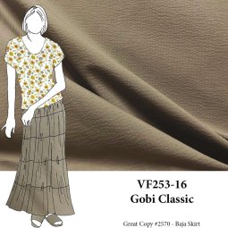 VF253-16 Gobi Classic - Light Taupe Cotton Seersucker Fabric