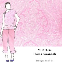 VF253-32 Plains Savannah - Pink and White Paisley Extra-wide Cotton Jersey Fabric