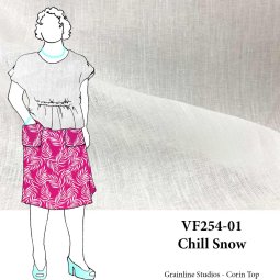VF254-01 Chill Snow - White Linen-Cotton Blend Fabric