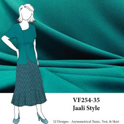 VF254-35 Jaali Style - Jade 240GSM Techno Crepe Scuba Ponte Knit Fabric