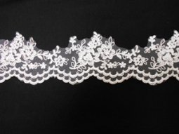 Bridal Trim - Corded Trim in White X74857
