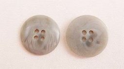 Clothing Buttons - Style C14- 6 per bag- Grey 22mm