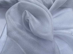 Sparkle Organza Fabric - Silver