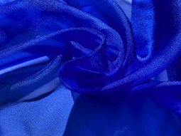 Sparkle Organza Fabric - Royal