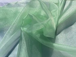 Sparkle Organza Fabric - Meadow