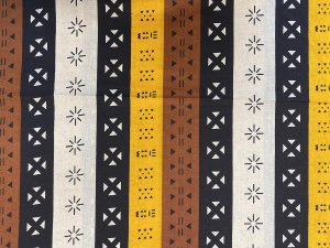 African Wax Print Cotton Fabric - Handsome Stripe Y122