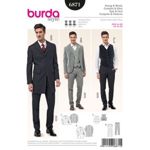 Burda 6871 - Men's Suit/Sportswear Sewing Pattern
