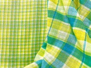 Beachcomber Reversible Cotton Gauze Fabric - Color combo 10 Lemon + Lime