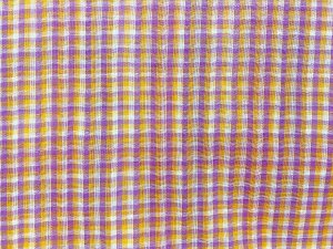 Beachcomber Reversible Cotton Gauze Fabric - Color combo 11 Mango + Violet