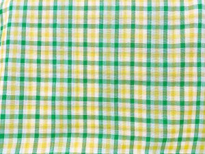 Beachcomber Reversible Cotton Gauze Fabric - Color combo 15 Green + Yellow