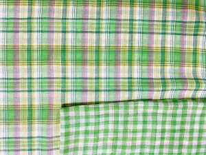 Beachcomber Reversible Cotton Gauze Fabric - Color combo 08 Apple + White