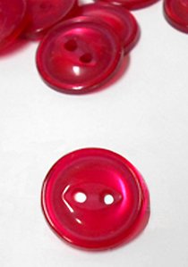 Wholesale Novelty Button - 2 Hole Blouse or Dress Button - Red  5/8"  16mm  1 Gross (144)