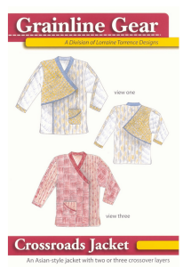 Grainline Gear - Crossroads Jacket Sewing Pattern #1517