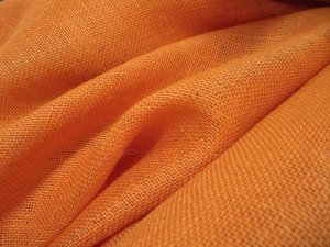 Burlap fabric - color "Orange"