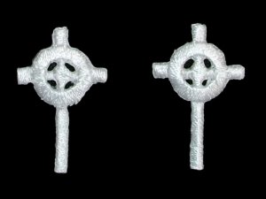 Mini Celtic Cross Appliques - White