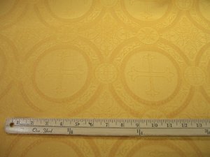 Wholesale Church Brocade - Antique Gold, view with ruler