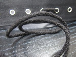 Cotton Cord - 1/8" Cotton Draw Cord - Black for use in drapery, garment drawcord and corset lacing cord