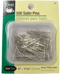 Drtiz 500 Satin Pins #37 - Size 17, 1 1/16"