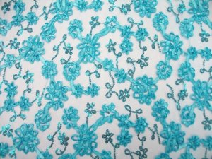 Envy Sequin Netting fabric - Turquoise