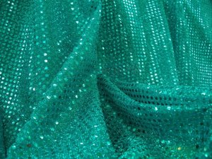 Faux Sequin Knit fabric - Teal
