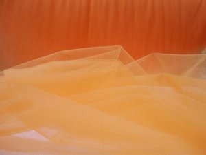 Illusion Tulle Fabric - Orange
