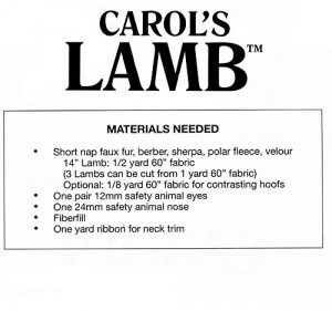 Carol's Zoo Lamb pattern