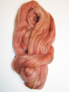 Merino Wool Roving color Hollyberry
