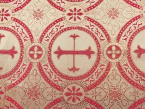 Wholesale Metallic Church Brocade - Traditional - Red-Gold