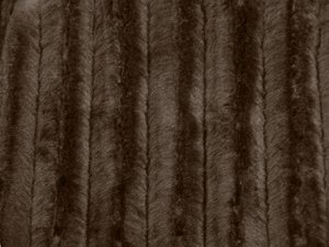 Minky Animal Print Fur Fabric - Brown Mink, close up