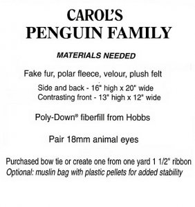 Carol's Zoo Penguin Family pattern