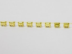 Rhinetone Banding - 1 row Cup Chain, gold back view