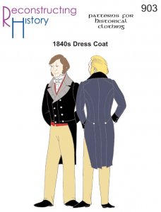Reconstructing History Pattern #RH903 - 1840s Men's Dress Coat - 19th Century Tail Coat