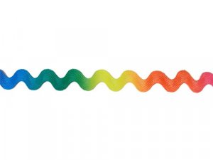Wrights Printed Rick Rack #404 Jumbo - Rainbow