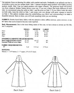 SAF-T-POCKETS 2001 - Back of pattern envelope