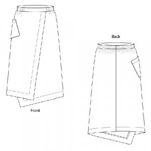 Shapes - Six Sense Skirt pattern, drawing