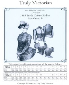 Truly Victorian #460B - 1885 Bustle Cuirass Bodice 