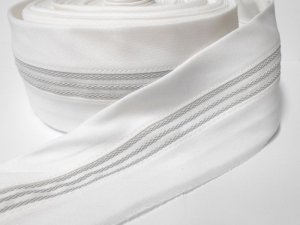 Menswear Waistband Interfacing with Shirt Gripper 3" - White