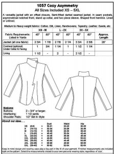 Dana Marie Sewing Pattern #1057 - Cozy Asymmetry
