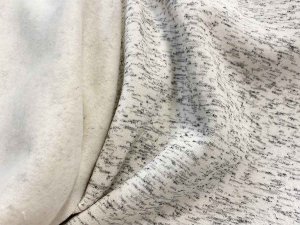 Drake Sweatshirt Fleece - #08 Black and White Mix Mix Cotton Blend Fabric from Telio & Cie
