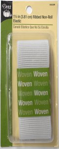 Dritz - Woven Ribbed Non-Roll Elastic #9303W - 1.5" - White