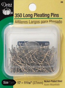 Dritz #28 Long Pleating Pins - 350 Count